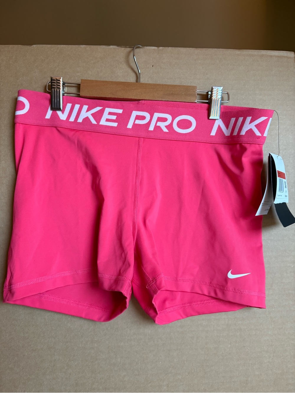 Nike Women's Neon Pink Pro Compression Shorts